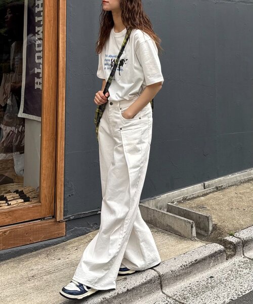 CIAOPANIC TYPY（チャオパニックティピー）の「【UNISEX】タックデザインワイドデニム（デニムパンツ・レディース・ネイビー/ホワイト/ブラック・MEDIUM/LARGE）」の9枚目の写真