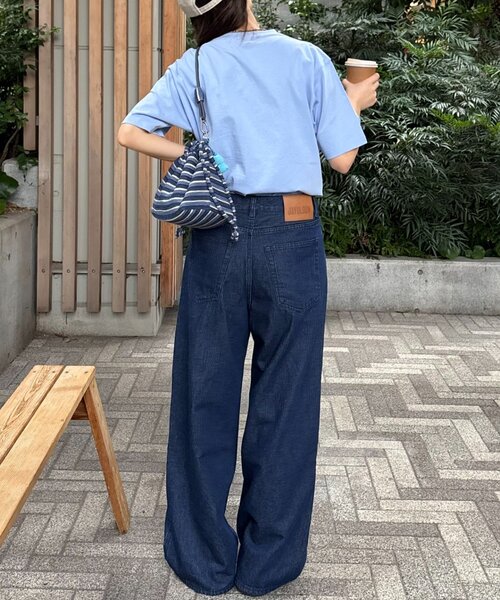 CIAOPANIC TYPY（チャオパニックティピー）の「【UNISEX】タックデザインワイドデニム（デニムパンツ・レディース・ネイビー/ホワイト/ブラック・MEDIUM/LARGE）」の22枚目の写真