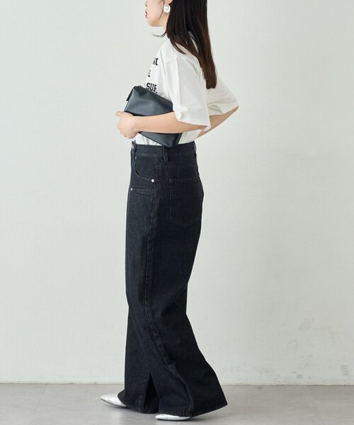 CIAOPANIC TYPY（チャオパニックティピー）の「【UNISEX】タックデザインワイドデニム（デニムパンツ・レディース・ネイビー/ホワイト/ブラック・MEDIUM/LARGE）」の5枚目の写真