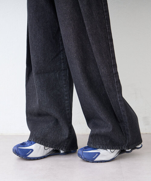 CIAOPANIC TYPY（チャオパニックティピー）の「【UNISEX】タックデザインワイドデニム（デニムパンツ・レディース・ネイビー/ホワイト/ブラック・MEDIUM/LARGE）」の20枚目の写真