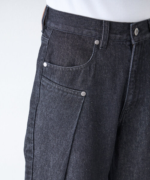 CIAOPANIC TYPY（チャオパニックティピー）の「【UNISEX】タックデザインワイドデニム（デニムパンツ・レディース・ネイビー/ホワイト/ブラック・MEDIUM/LARGE）」の21枚目の写真