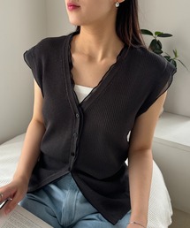 VIS | 【WEB限定】サマーニットレースベスト(ベスト)