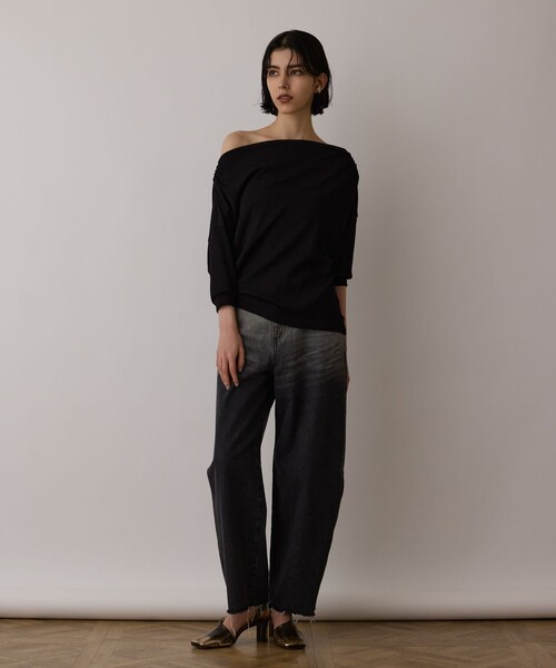 Diagram（ダイアグラム）の「ドレープカットトップ（Tシャツ/カットソー・レディース・ブルー/ブラック/キナリ・36）」の10枚目の写真