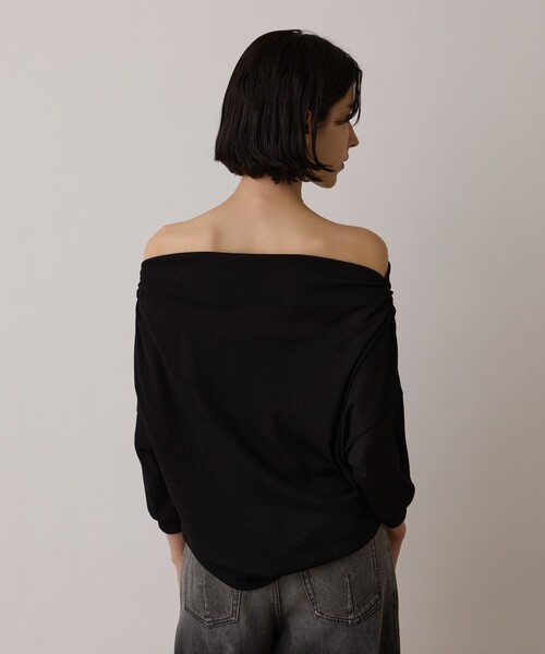 Diagram（ダイアグラム）の「ドレープカットトップ（Tシャツ/カットソー・レディース・ブルー/ブラック/キナリ・36）」の15枚目の写真