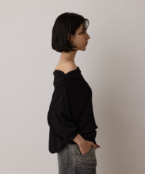 Diagram（ダイアグラム）の「ドレープカットトップ（Tシャツ/カットソー・レディース・ブルー/ブラック/キナリ・36）」の16枚目の写真