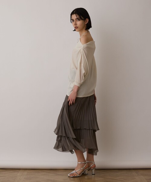 Diagram（ダイアグラム）の「ドレープカットトップ（Tシャツ/カットソー・レディース・ブルー/ブラック/キナリ・36）」の18枚目の写真