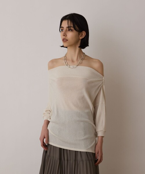 Diagram（ダイアグラム）の「ドレープカットトップ（Tシャツ/カットソー・レディース・ブルー/ブラック/キナリ・36）」の20枚目の写真