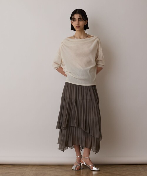 Diagram（ダイアグラム）の「ドレープカットトップ（Tシャツ/カットソー・レディース・ブルー/ブラック/キナリ・36）」の22枚目の写真