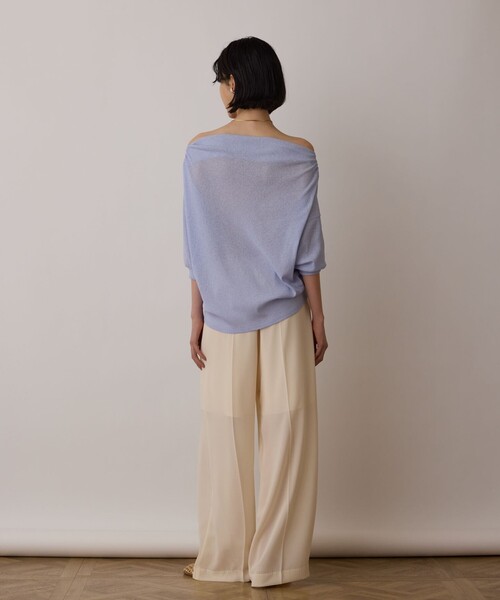 Diagram（ダイアグラム）の「ドレープカットトップ（Tシャツ/カットソー・レディース・ブルー/ブラック/キナリ・36）」の4枚目の写真