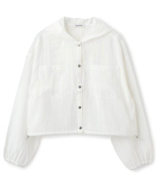 LOVETOXIC（ラブトキシック）の「UVシアーパーカ（シャツ/ブラウス・キッズ・オフホワイト/グレー/エメラルド/ブラック・S:140cm/L:160cm/M:150cm）」の8枚目の写真