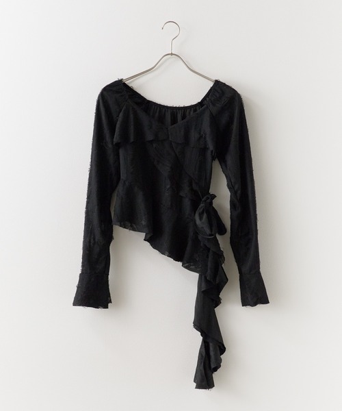 Irregular Hem Frill tape Tops / イレギュラーヘムフリルテレコ