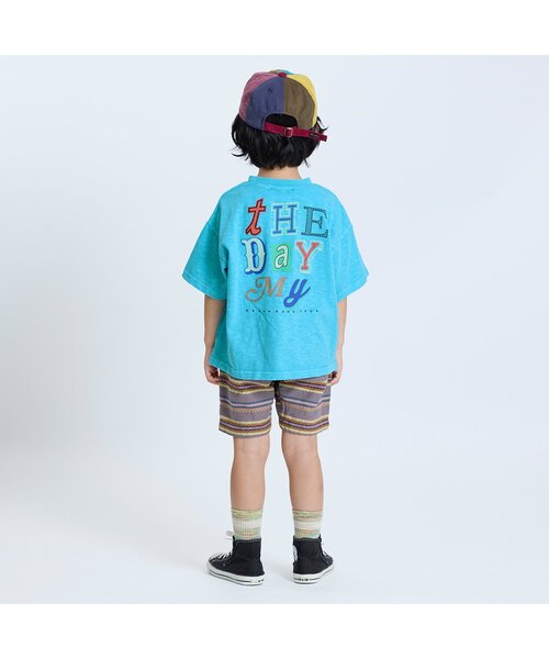 F.O.KIDS（エフオーキッズ）の「【ジュニア対応】VINTAGE加工半袖Tシャツ（Tシャツ/カットソー・キッズ・ブラウン/サックスブルー/グレー・80/90/100/110/120/130/140/150/160）」の6枚目の写真