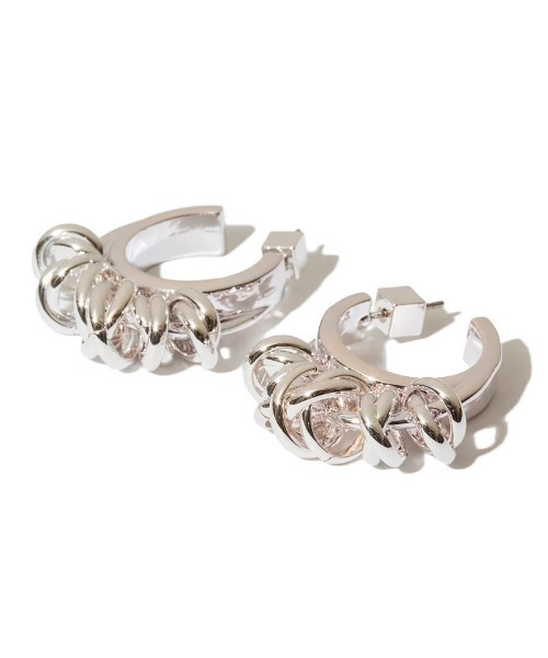 LAPUIS Volume coil pierced earrings（ラピュイ ボリューム コイル ピアス イヤリング）