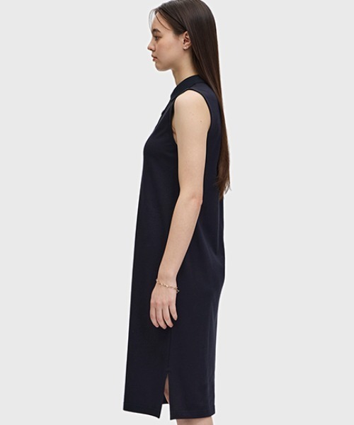 FREDPERRY フレッドペリー　ノースリーブポロ　ネイビー Sleeveless Polo Dress／ノースリーブポロワンピース