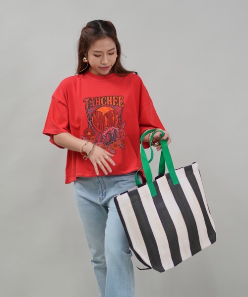 ムラサキスポーツ(ムラサキスポーツ)の「Lila&Fleur/リラアンドフルール トートバッグ Mothers Bag RF108(トートバッグ・レディース・ホワイト×ブラック/オレンジ系その他/イエロー× ブルー/グリーン×ピンク・FREE)」の10枚目の写真