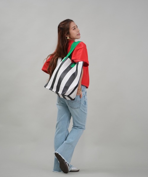 ムラサキスポーツ(ムラサキスポーツ)の「Lila&Fleur/リラアンドフルール トートバッグ Mothers Bag RF108(トートバッグ・レディース・ホワイト×ブラック/オレンジ系その他/イエロー× ブルー/グリーン×ピンク・FREE)」の11枚目の写真