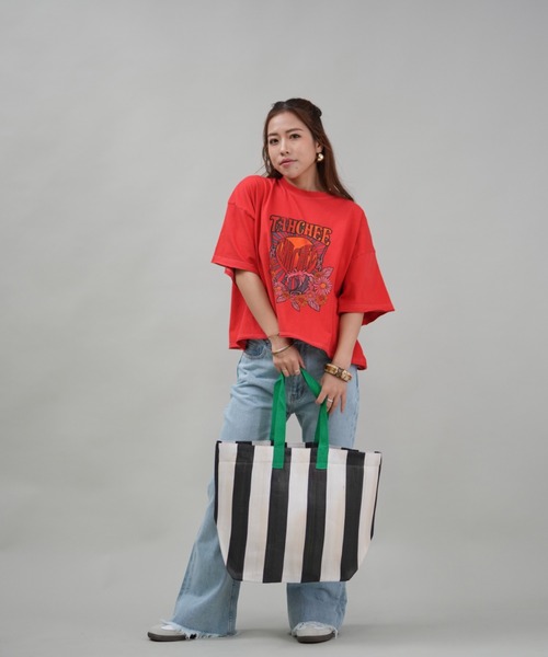 ムラサキスポーツ(ムラサキスポーツ)の「Lila&Fleur/リラアンドフルール トートバッグ Mothers Bag RF108(トートバッグ・レディース・ホワイト×ブラック/オレンジ系その他/イエロー× ブルー/グリーン×ピンク・FREE)」の12枚目の写真