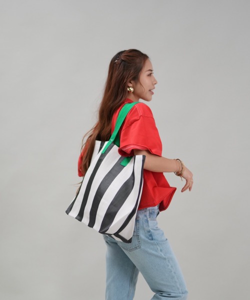 ムラサキスポーツ(ムラサキスポーツ)の「Lila&Fleur/リラアンドフルール トートバッグ Mothers Bag RF108(トートバッグ・レディース・ホワイト×ブラック/オレンジ系その他/イエロー× ブルー/グリーン×ピンク・FREE)」の9枚目の写真