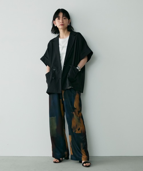 Shelly island(シェリーアイランド)の「水彩アートイージーパンツ(その他パンツ・レディース・ブラック/ホワイト/ベージュ・FREE)」の20枚目の写真
