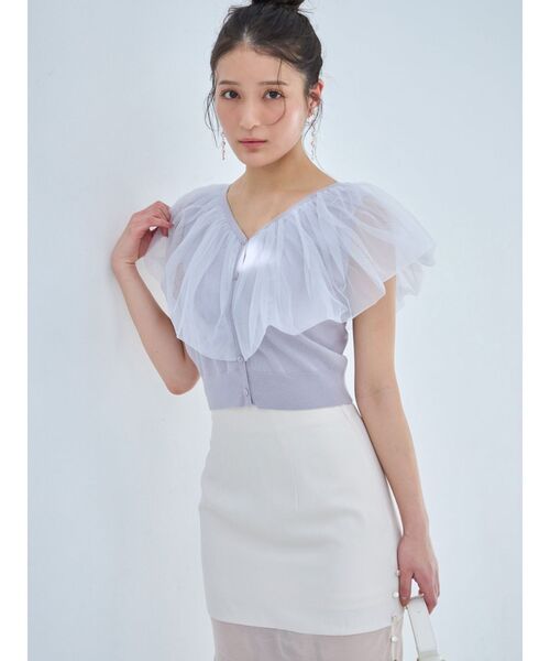 MERCURYDUO（マーキュリーデュオ）の「パネルシアー切替ナロースカート（スカート・レディース・ベビーピンク/ブラック・MEDIUM/SMALL）」の20枚目の写真