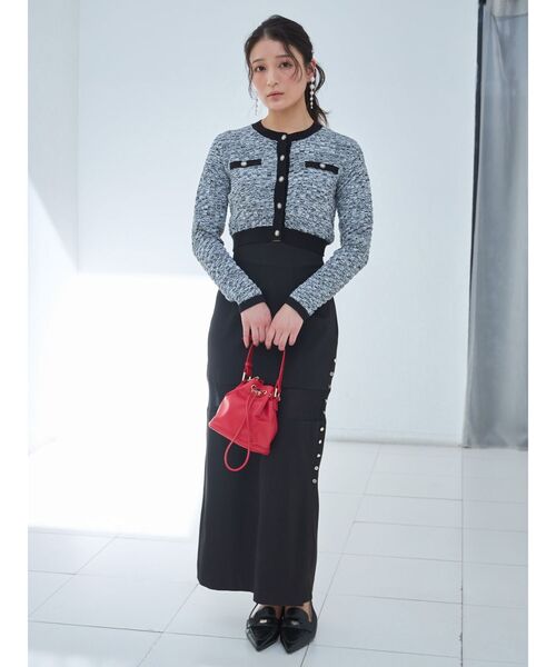 MERCURYDUO（マーキュリーデュオ）の「パネルシアー切替ナロースカート（スカート・レディース・ベビーピンク/ブラック・MEDIUM/SMALL）」の22枚目の写真