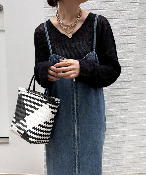 DouDou（ドゥドゥ）の「【新色追加】鹿の子編み前後2WAYプルオーバー（ニット/セーター・レディース・ブルー/ブラック系その他/ライトグレー/ベージュ/ブラック/ブルー系その他/ベージュ系その他・FREE）」の14枚目の写真