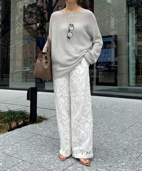 DouDou（ドゥドゥ）の「【新色追加】鹿の子編み前後2WAYプルオーバー（ニット/セーター・レディース・ブルー/ブラック系その他/ライトグレー/ベージュ/ブラック/ブルー系その他/ベージュ系その他・FREE）」の15枚目の写真