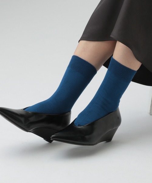 LEPSIM(レプシィム)の「シルケットプレーンソックス 323930(ソックス/靴下・レディース・ライトグリーン/オレンジ/オフホワイト/ライトグレー/オレンジ系その他/グリーン/ブルー・ONE SIZE)」の18枚目の写真