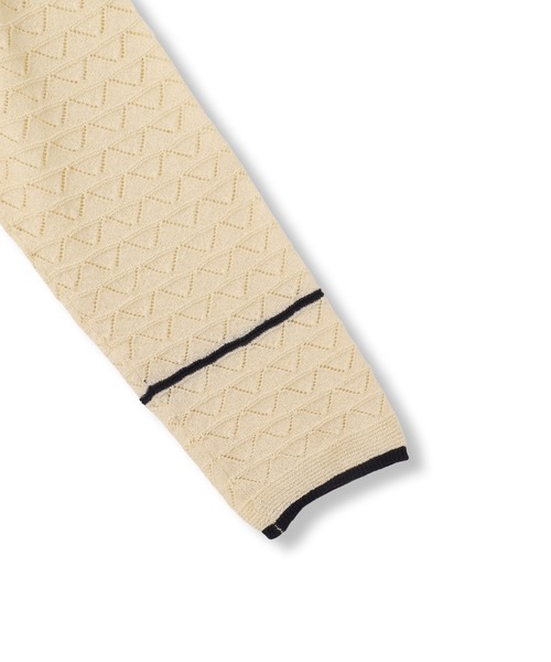 Droite lautreamont(ドロワットロートレアモン)の「【WEB限定】2WAY透かし柄ラインニット≪手洗い可能≫(ニット/セーター・レディース・アイボリー/ブラック・M)」の7枚目の写真