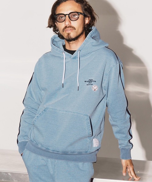 mpa3769-denim jersey P-O parka ニットデニムパーカー（パーカー