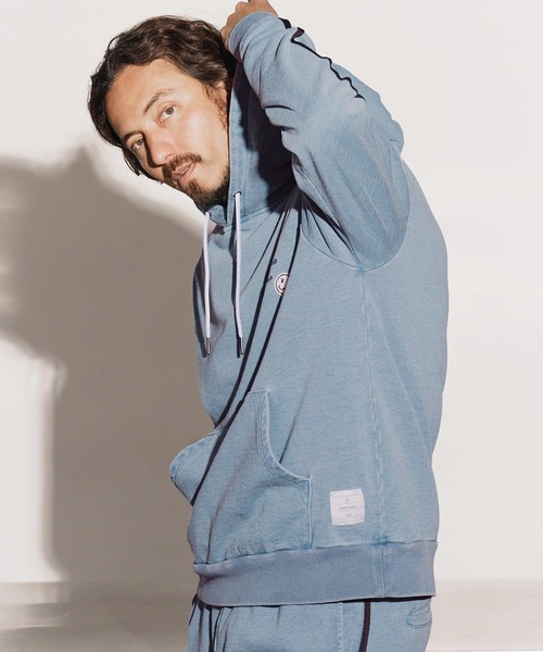 mpa3769-denim jersey P-O parka ニットデニムパーカー（パーカー