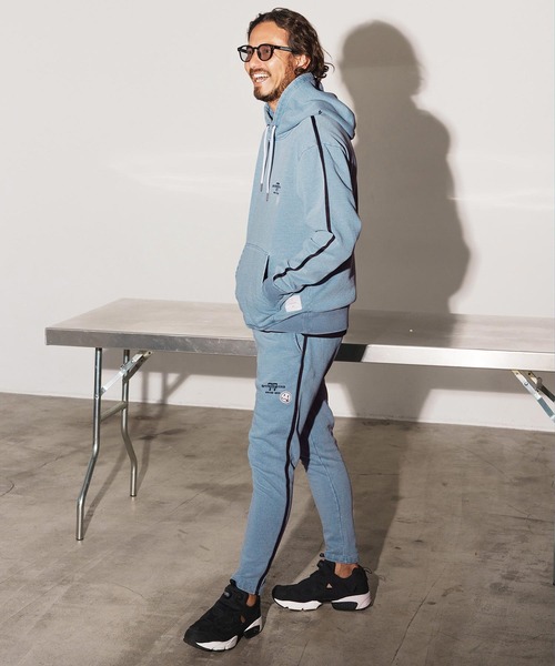 seventy seven（セブンティセブン）の「mpa3769-denim jersey P-O parka ニットデニムパーカー（パーカー・メンズ・インディゴブルー/ライトインディゴブルー・S/M/L/XL）」の6枚目の写真