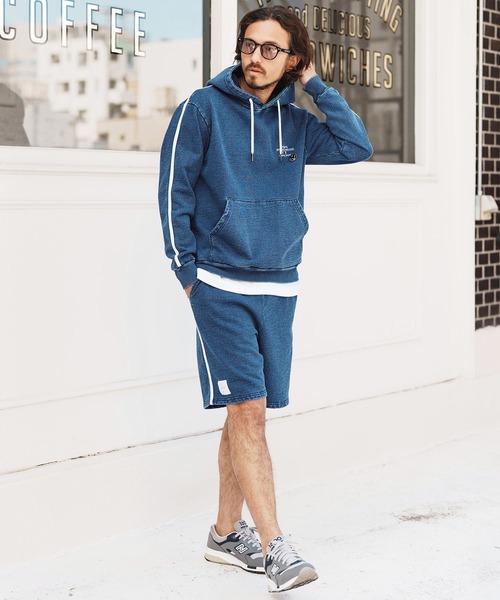 mpa3769-denim jersey P-O parka ニットデニムパーカー（パーカー