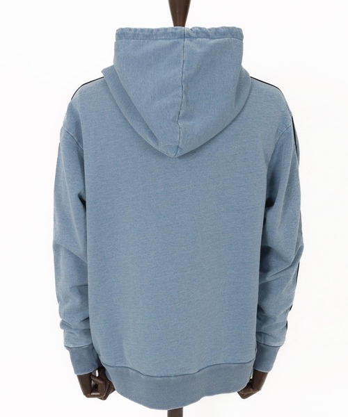 seventy seven（セブンティセブン）の「mpa3769-denim jersey P-O parka ニットデニムパーカー（パーカー・メンズ・インディゴブルー/ライトインディゴブルー・S/M/L/XL）」の17枚目の写真