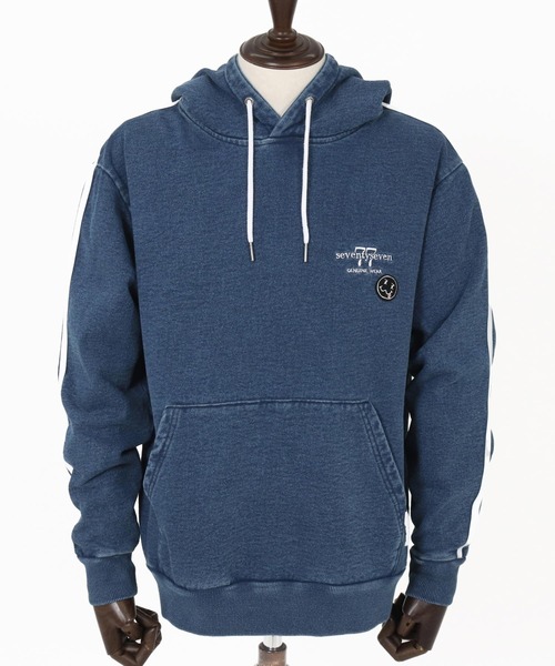 mpa3769-denim jersey P-O parka ニットデニムパーカー（パーカー