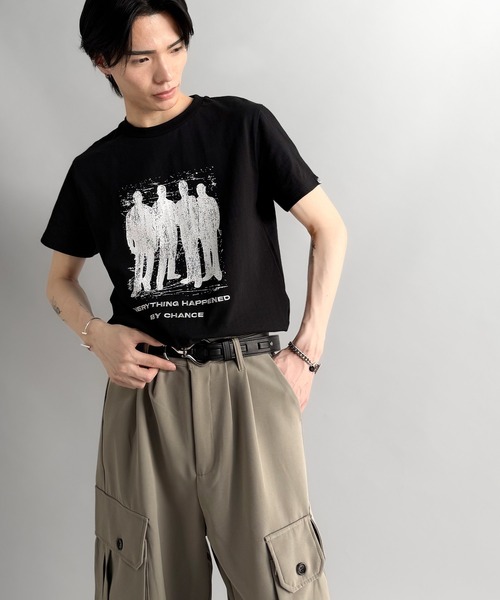 Classical Origin(クラシカルオリジン)の「《Haruto×クラシカルオリジンコラボ》綿100%メッセージ刺繍入りグラフィックTシャツ(半袖)/Embroidered Message Graphic T-Shirt(Tシャツ/カットソー・メンズ・ブラック/オフホワイト/チャコールグレー・SMALL/MEDIUM/LARGE)」の22枚目の写真