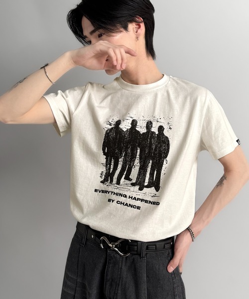 Classical Origin(クラシカルオリジン)の「《Haruto×クラシカルオリジンコラボ》綿100%メッセージ刺繍入りグラフィックTシャツ(半袖)/Embroidered Message Graphic T-Shirt(Tシャツ/カットソー・メンズ・ブラック/オフホワイト/チャコールグレー・SMALL/MEDIUM/LARGE)」の8枚目の写真