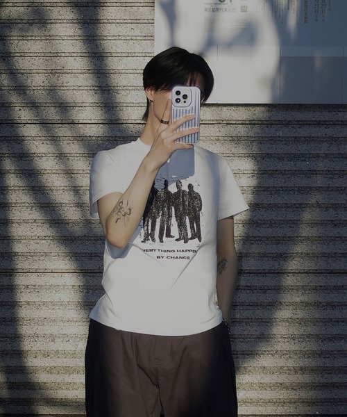 Classical Origin(クラシカルオリジン)の「《Haruto×クラシカルオリジンコラボ》綿100%メッセージ刺繍入りグラフィックTシャツ(半袖)/Embroidered Message Graphic T-Shirt(Tシャツ/カットソー・メンズ・ブラック/オフホワイト/チャコールグレー・SMALL/MEDIUM/LARGE)」の15枚目の写真