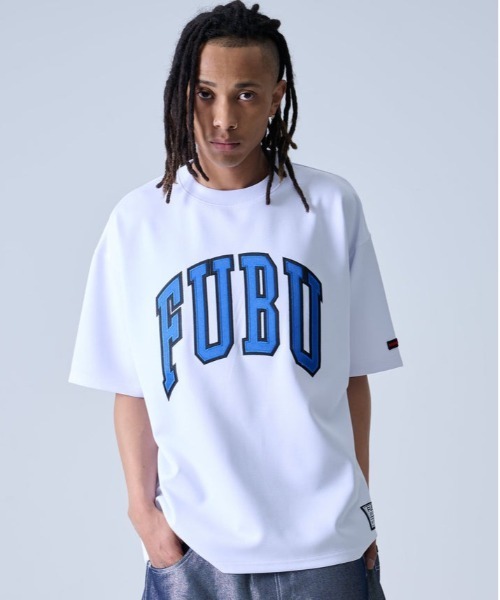 FUBU（ フブ）の「FUBU-Mesh Letter Logo T-shirts（Tシャツ/カットソー・メンズ・オレンジ/ブラック/ホワイト・M/L）」の5枚目の写真