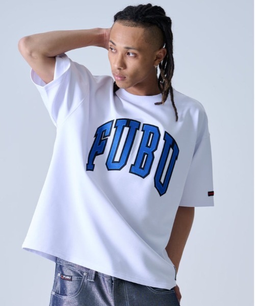 FUBU（ フブ）の「FUBU-Mesh Letter Logo T-shirts（Tシャツ/カットソー・メンズ・オレンジ/ブラック/ホワイト・M/L）」の6枚目の写真