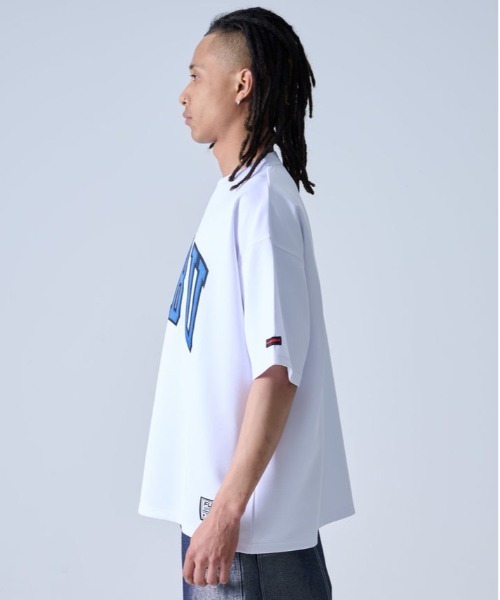 FUBU（ フブ）の「FUBU-Mesh Letter Logo T-shirts（Tシャツ/カットソー・メンズ・オレンジ/ブラック/ホワイト・M/L）」の7枚目の写真