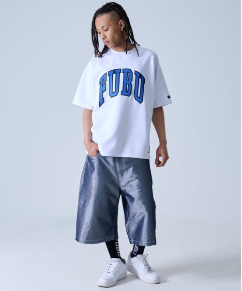FUBU（ フブ）の「FUBU-Mesh Letter Logo T-shirts（Tシャツ/カットソー・メンズ・オレンジ/ブラック/ホワイト・M/L）」の9枚目の写真