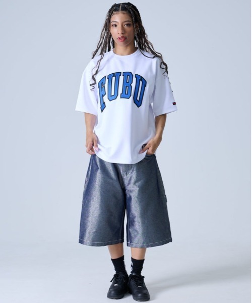 FUBU（ フブ）の「FUBU-Mesh Letter Logo T-shirts（Tシャツ/カットソー・メンズ・オレンジ/ブラック/ホワイト・M/L）」の11枚目の写真