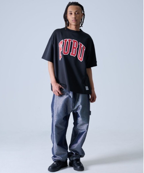 FUBU（ フブ）の「FUBU-Mesh Letter Logo T-shirts（Tシャツ/カットソー・メンズ・オレンジ/ブラック/ホワイト・M/L）」の15枚目の写真