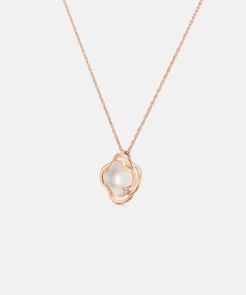 METROCITY(メトロシティ)の「【メトロシティ】ラローサスターリングシルバーローズネックレス(ネックレス・レディース・ホワイト・ONE SIZE)」の2枚目の写真