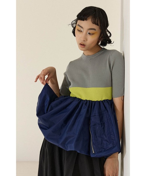 セール】MA-1 DOCKING KT TOP（ニット/セーター）｜OMMO（オーエム