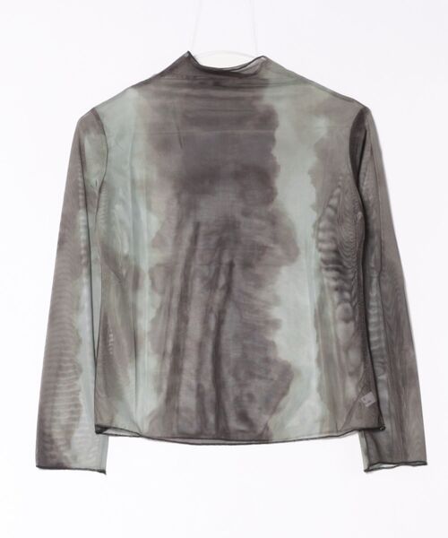 Uenui（ウニュイ）の「【 cunii 】 透け感 モード アート柄 ニュアンス シアー シースルー トップス シースルートップス 長袖 シアートップス 長袖（Tシャツ/カットソー・レディース・グリーン/ブルー/グレー/ブラック/ホワイト/ライトブラウン・FREE）」の5枚目の写真