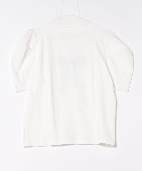 Uenui（ウニュイ）の「【 cunii 】 リボン パール ショート スリーブ Tシャツ（Tシャツ/カットソー・レディース・グレー/ホワイト・FREE）」の3枚目の写真