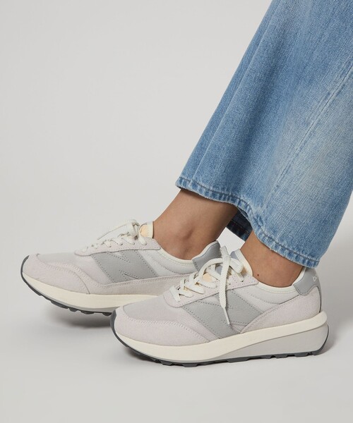 【23cm】New balance U327WPC デニム New Balance 327 sneakers in off white with denim blue detail