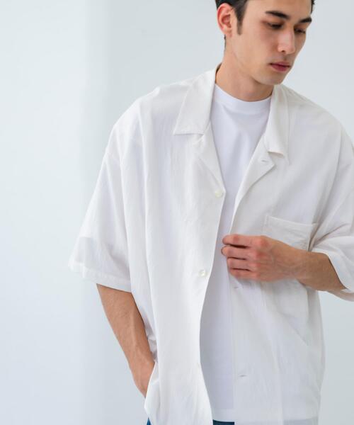 URBAN RESEARCH（アーバンリサーチ）の「GGG　Open Collar Short-Sleeve Shirts（シャツ/ブラウス・メンズ・ライトブルー/ホワイト・LARGE/MEDIUM）」の2枚目の写真